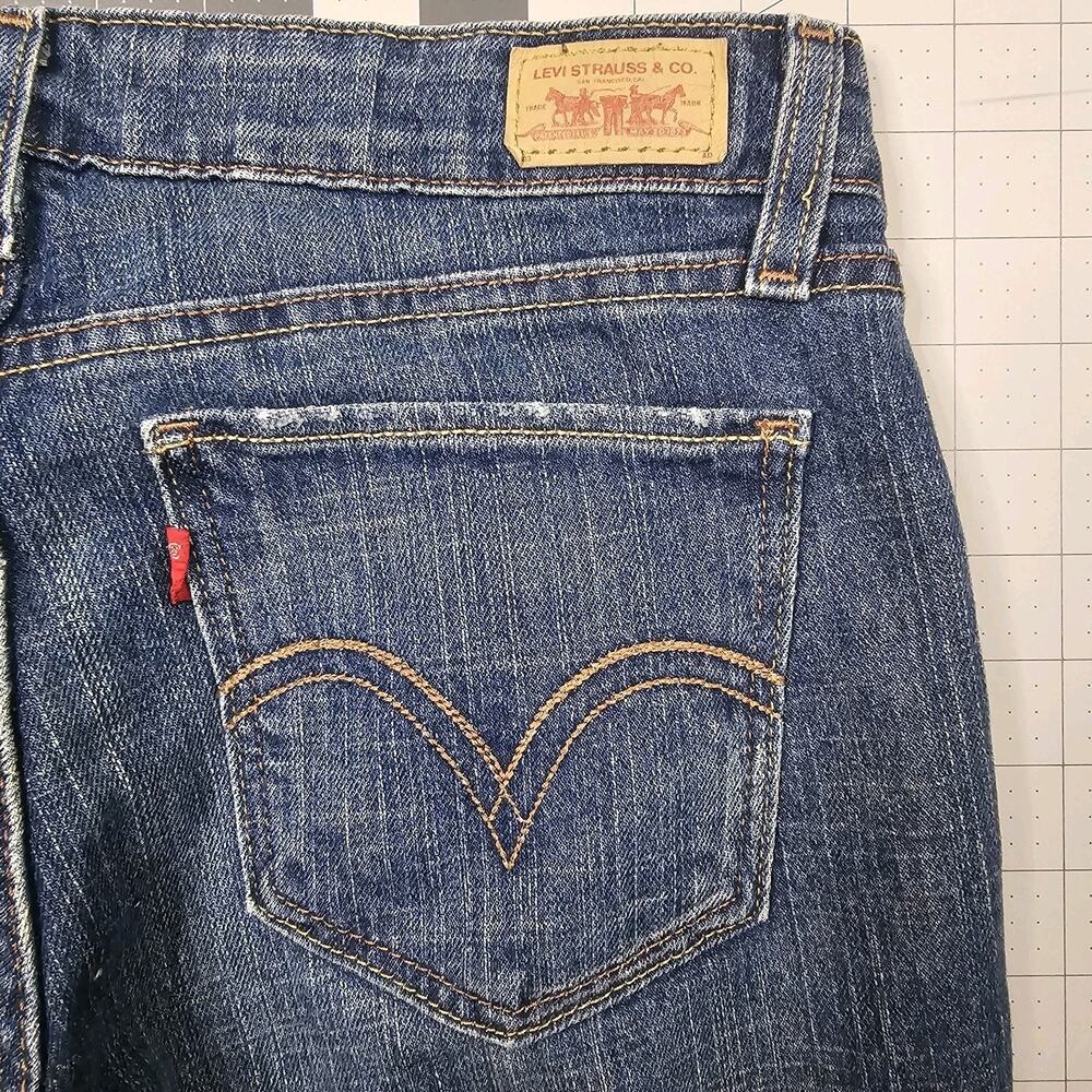 Vintage Levis 518 Jeans Womens 5 Short 30x30 SuperLow Bootcut Flare Stretch Y2K - Picture 10 of 16